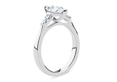 Maria - Marquise - Labgrown Diamond Trilogy Engagement Ring