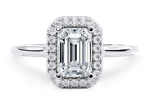 Daniella - Emerald - Labgrown Diamond Halo Engagement Ring