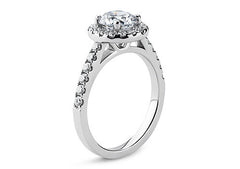 Jianna - Round - Natural Diamond Halo Engagement Ring