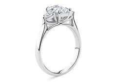 Rosina - Radiant - Labgrown Diamond Trilogy Engagement Ring