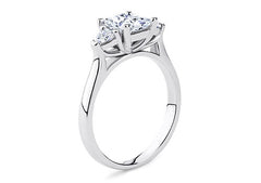 Rosina - Princess - Labgrown Diamond Trilogy Engagement Ring