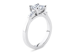 Maria - Princess - Labgrown Diamond Trilogy Engagement Ring