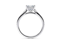 Angelina - Princess - Natural Diamond, Diamond Band Engagement Ring