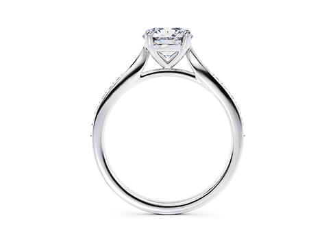 Angelina - Round - Labgrown Diamond, Diamond Band Engagement Ring