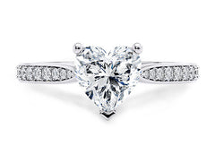 Angelina - Heart - Labgrown Diamond, Diamond Band Engagement Ring