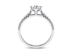 Bella - Marquise - Natural Diamond, Diamond Band Engagement Ring