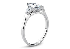Rosina - Marquise - Labgrown Diamond Trilogy Engagement Ring