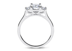Angela - Emerald - Natural Diamond Trilogy Engagement Ring