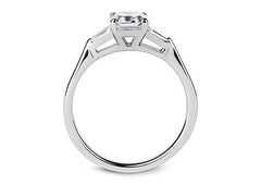 Maria - Cushion - Natural Diamond Trilogy Engagement Ring