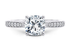 Angelina - Cushion - Labgrown Diamond, Diamond Band Engagement Ring