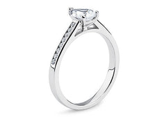 Mia - Pear - Labgrown Diamond, Diamond Band Engagement Ring