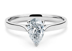 Isabella - Pear - Natural Diamond Solitaire Engagement Ring