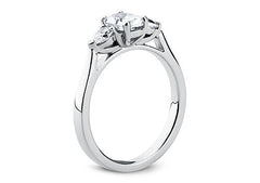 Rosina - Oval - Natural Diamond Trilogy Engagement Ring