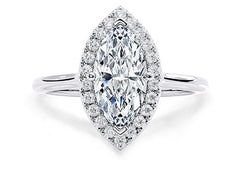 Daniella - Marquise - Natural Diamond Halo Engagement Ring