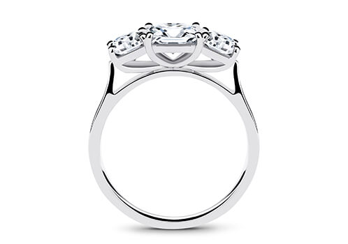 Angela - Princess - Labgrown Diamond Trilogy Engagement Ring