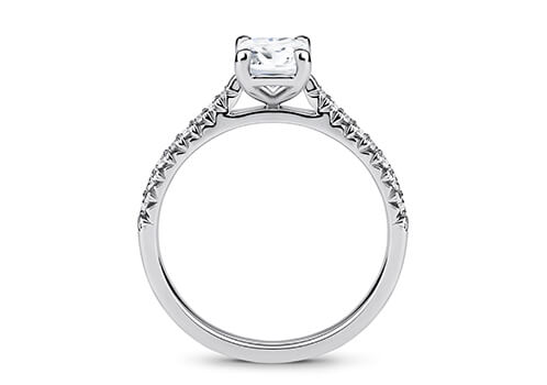 Bella - Radiant - Labgrown Diamond, Diamond Band Engagement Ring