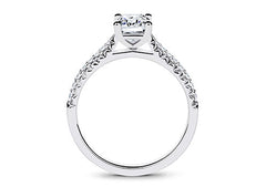 Bella - Emerald - Labgrown Diamond, Diamond Band Engagement Ring