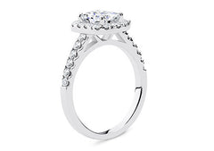 Jianna - Radiant - Natural Diamond Halo Engagement Ring