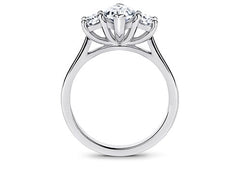 Angela - Marquise - Natural Diamond Trilogy Engagement Ring