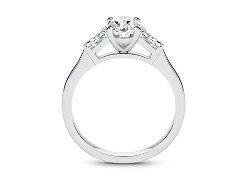 Maria - Oval - Labgrown Diamond Trilogy Engagement Ring