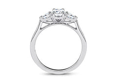 Rosina - Oval - Labgrown Diamond Trilogy Engagement Ring