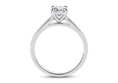 Mia - Asscher - Natural Diamond, Diamond Band Engagement Ring