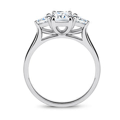 Rosina - Emerald - Labgrown Diamond Trilogy Engagement Ring