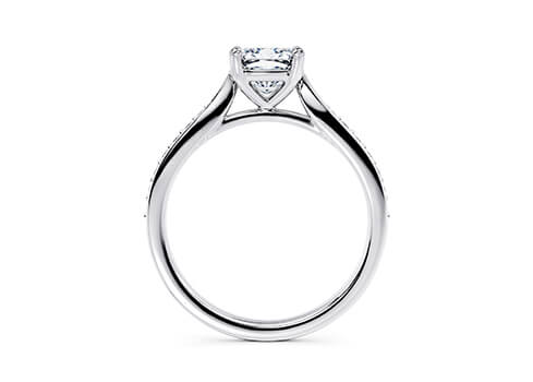 Angelina - Cushion - Labgrown Diamond, Diamond Band Engagement Ring