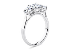 Angela - Princess - Natural Diamond Trilogy Engagement Ring