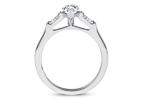 Maria - Marquise - Labgrown Diamond Trilogy Engagement Ring