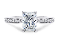 Angelina - Radiant - Labgrown Diamond, Diamond Band Engagement Ring