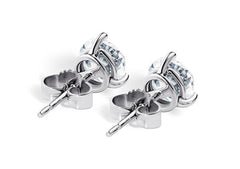 Round Diamond Stud Earrings in Platinum