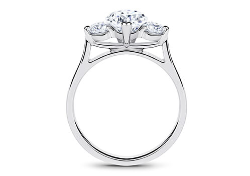 Angela - Heart - Labgrown Diamond Trilogy Engagement Ring