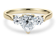 Angela - Heart - Labgrown Diamond Trilogy Engagement Ring