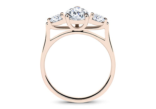 Angela - Pear - Labgrown Diamond Trilogy Engagement Ring