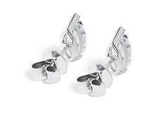 Marquise Diamond Stud Earrings in White Gold