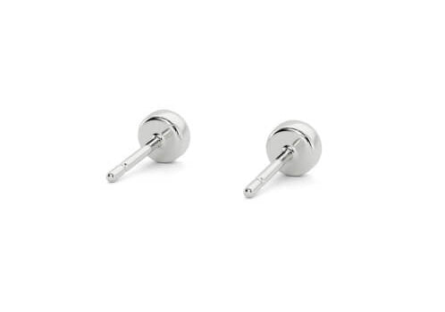 Round Diamond Stud Earrings in Platinum