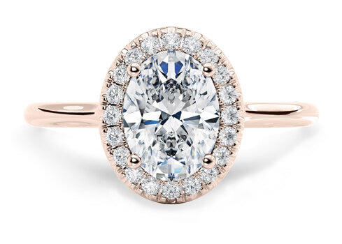 Daniella - Oval - Natural - Diamond Halo Engagement Ring
