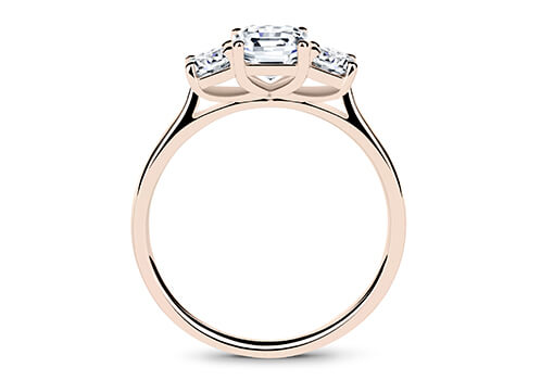 Angela - Asscher - Labgrown Diamond Trilogy Engagement Ring