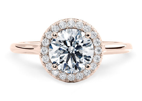 Daniella - Round - Natural Diamond Halo Engagement Ring
