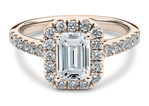 Jianna - Emerald - Natural Diamond Halo Engagement Ring