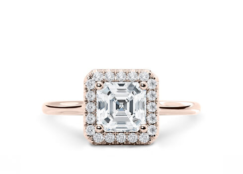 Daniella - Asscher - Labgrown Diamond Halo Engagement Ring