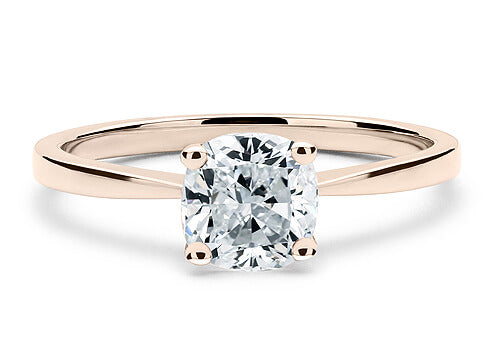 Lucia - Cushion - Natural Diamond Solitaire Engagement Ring