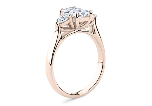 Rosina - Radiant - Labgrown Diamond Trilogy Engagement Ring