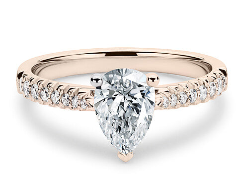 Bella - Pear - Labgrown Diamond, Diamond Band Engagement Ring
