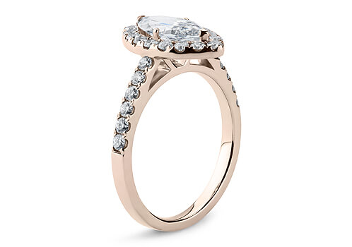 Jianna - Marquise - Natural Diamond Halo Engagement Ring