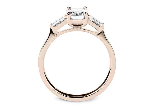 Maria - Radiant - Labgrown Diamond Trilogy Engagement Ring