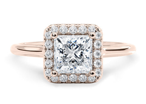 Daniella - Princess - Labgrown Diamond Halo Engagement Ring