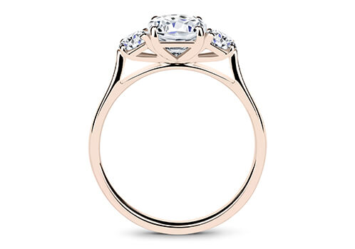 Angela - Cushion - Labgrown Diamond Trilogy Engagement Ring