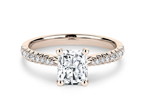 Bella - Radiant - Labgrown Diamond, Diamond Band Engagement Ring